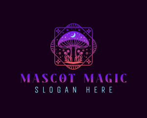 Magical Mushroom Fantasy logo design