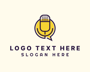 Chat - Talk Radio Podcast logo design