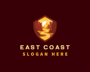 East - Desert Canyon Path logo design