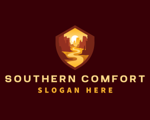 South - Desert Canyon Path logo design