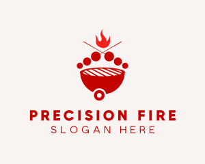 Fire Barbecue Grill logo design