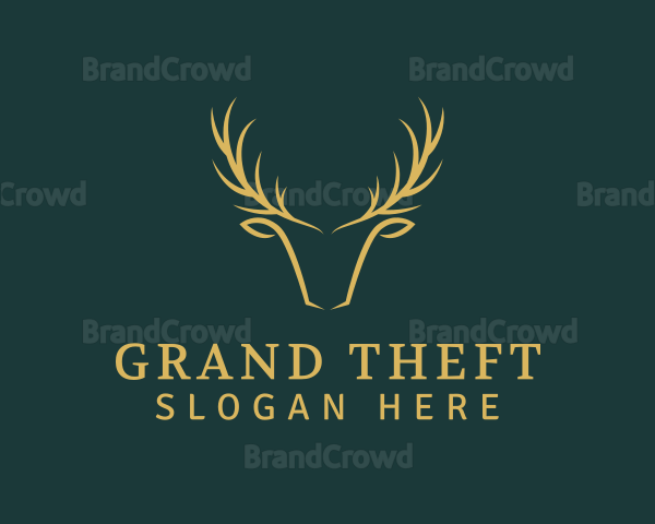 Golden Deer Antler Logo