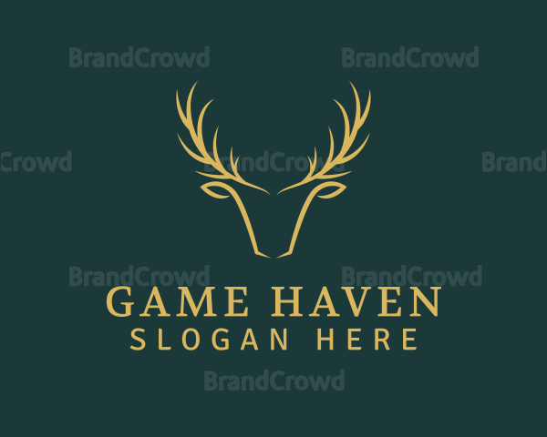 Golden Deer Antler Logo