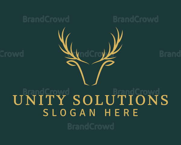 Golden Deer Antler Logo