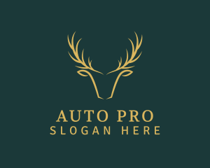 Golden Deer Antler Logo