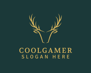 Golden Deer Antler Logo