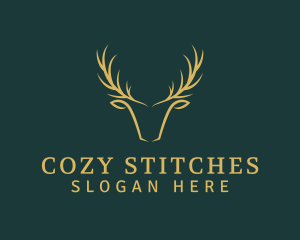 Golden Deer Antler Logo