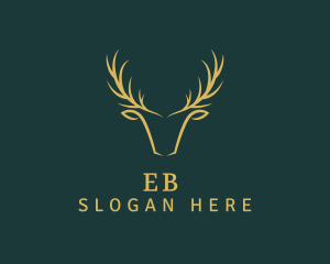 Golden Deer Antler Logo