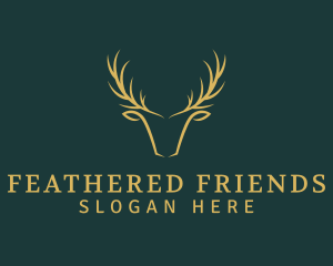 Golden Deer Antler Logo