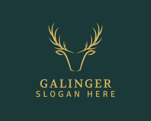 Golden Deer Antler Logo