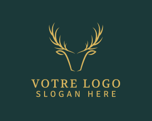 Golden Deer Antler Logo