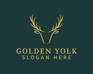 Golden Deer Antler logo design