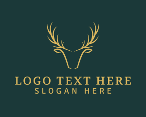 Golden Deer Antler Logo