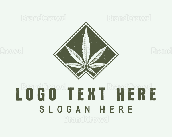 Green Medicinal Weed Logo