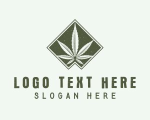 Herbal - Green Medicinal Weed logo design