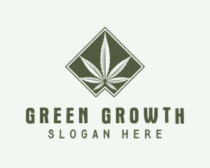 Green Medicinal Weed logo design