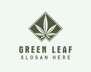 Green Medicinal Weed logo design