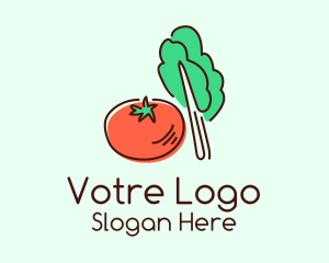 Tomato Lettuce Vegetable  Logo