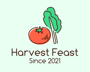 Tomato Lettuce Vegetable  logo design