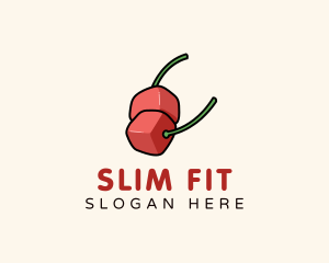Diet - Cube Cherry Fruit logo design