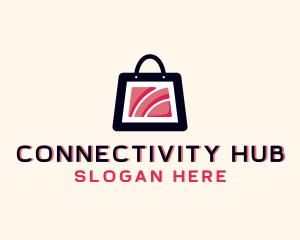 Wifi Tech Shopping logo design