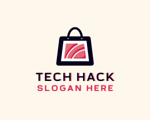 Wifi Tech Shopping logo design