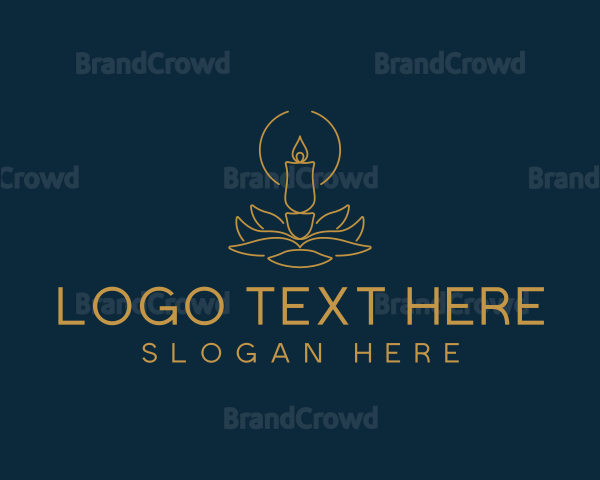 Candle Light Leaf Logo