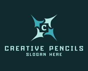 Sharp Pointed Star logo design