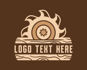 Woodworking - Rustic Saw Blade Woodworking logo design
