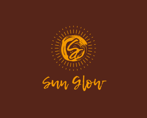 Sun Brush Paint logo design