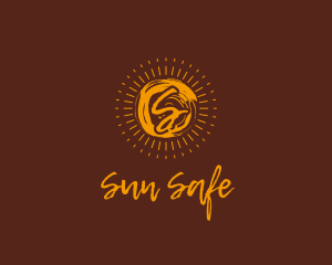 Sun Brush Paint logo design