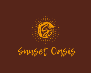 Sun Brush Paint logo design