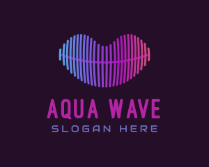 Sound Wave Lips logo design