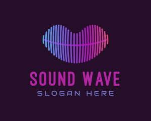 Sound Wave Lips logo design