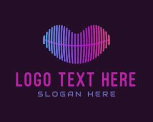 Interactive - Sound Wave Lips logo design