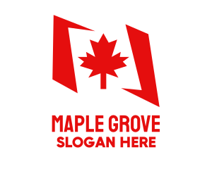 Maple - Canada Maple Flag logo design