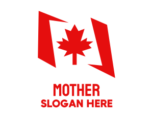 Country - Canada Maple Flag logo design