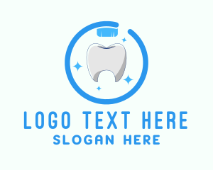 Oral Health - Clean Tooth Toothbrush logo design