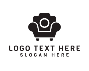 Armchair - Camera Lens Armchair logo design