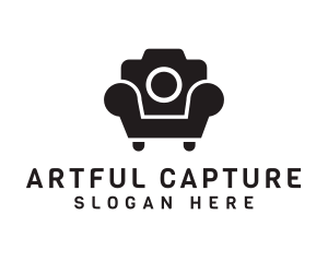 Portrait - Camera Lens Armchair logo design