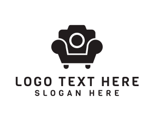 Store - Camera Lens Armchair logo design