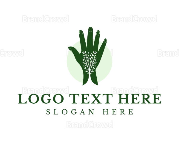 Natural Hand Environmental Logo