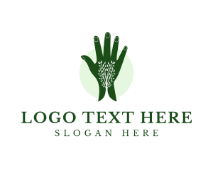 Natural - Natural Hand Environmental logo design