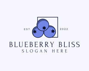 Blueberry - Fresh Blueberry Fruit logo design
