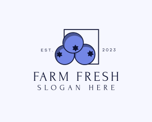 Fresh Blueberry Fruit logo design