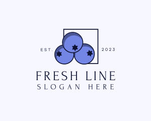 Fresh Blueberry Fruit logo design