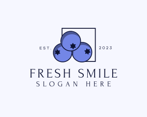 Fresh Blueberry Fruit logo design