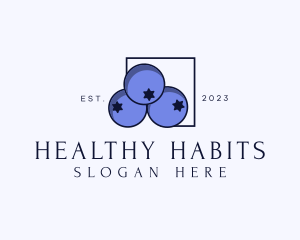 Fresh Blueberry Fruit logo design