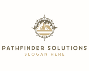 Mountain Compass Explorer Navigation  logo design