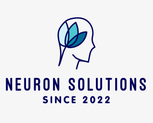 Neuron - Flower Neurology Mental Health logo design